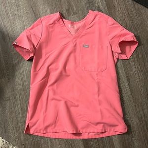 Figs pink scrub top.